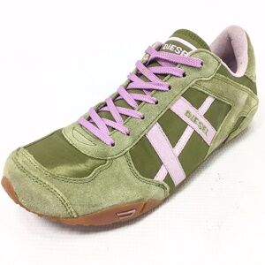 Diesel Green and Pink Women's Sneakers